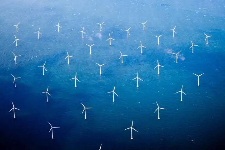 Wind turbines at sea